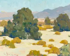 Desert Arroyo by Glenn Dean, oil on canvasboard, sold Dec 2022