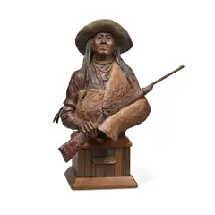 Joe Neil Beeler, Whiskey Guard, bronze with brown patina