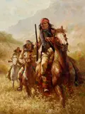 20th Century Western School, Legend of Geronimo, oil on canvas
