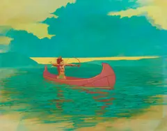 Ben Wright, Journey Through Mysterious Waters from the Lakota Myth Series, oil on canvas