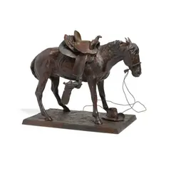 The Widowmaker by Joe Beeler, bronze with brown patina, sold Dec 2022