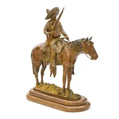 Joe Neil Beeler, El Jefe, bronze with light brown patina