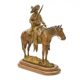 Joe Neil Beeler, El Jefe, bronze with light brown patina
