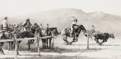 Tom Ryan, West Texas Holidays, charcoal and conte crayon on paper