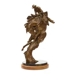 Loose But Not Lost by Herb Mignery, bronze with brown patina, sold Dec 2022