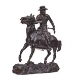 Robert Scriver, Frontier Scout, bronze with brown patina