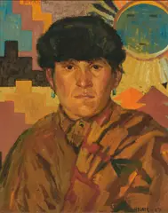 Nils Hogner, Portrait of a Navajo Man, 1927, oil on canvas