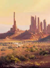 Charles H. Pabst, Monument Sunrise, oil on canvas