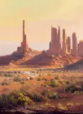Charles H. Pabst, Monument Sunrise, oil on canvas