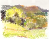 Wolf Kahn, Distance, 2007, pastel on paper
