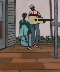 Robert Gwathmey, Harmonizing, 1979, oil on canvas