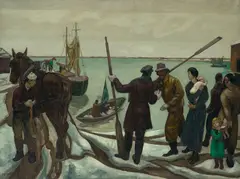 Ross Moffett, The Manta Wharf, 1927, oil on canvas