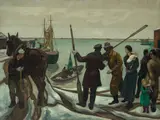 Ross Moffett, The Manta Wharf, 1927, oil on canvas