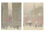 Johann Berthelsen, Trinity Church at the Head of Wall Street and Little Church around the Corner: A Pair of Works