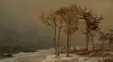 William Trost Richards, Snow Storm, Atlantic City, 1872, oil on canvas