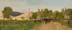 Country Circus by William Hart, 1877, oil on canvas laid down on board, sold Nov 2022