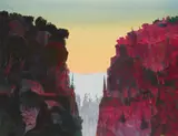 Stephen Hannock, Blacklight Landscape, 1978, oil on canvas