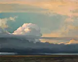 Eric Sloane, Passing Storm, oil on Masonite