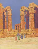 Eleanor Parke Custis, Karnak, gouache and charcoal on paper