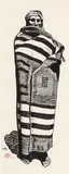 Maynard Dixon, Navajo in Chief's Robe, ink on paper
