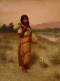Grace Hudson, The Tar Maid, oil on canvas