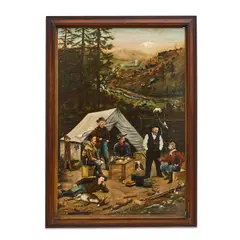 Charles Koster, Truckee Club Association, A Hunting Party, oil on canvas