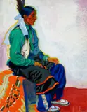 Winold Reiss, Yellow Elk, circa 1920, mixed media on paper