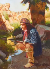 Don Prechtel, Cochise, oil on board