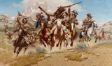 Out of the High Country by Frank McCarthy, oil on canvas, sold Nov 2022