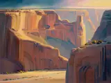 Charles H. Pabst, Canyon De Chelly, oil on canvas