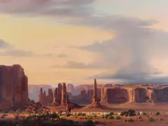 The Morning Light by Charles H. Pabst, oil on canvas, sold Nov 2022