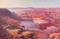 William Robinson Leigh, Arizona Badlands, Petrified Forest, oil on canvas