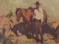 Late Afternoon by Burt Procter, oil on Masonite, sold Nov 2022