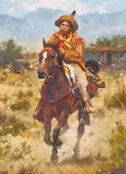 C. Michael Dudash, He Lived Alone in the High Country, oil on canvasboard