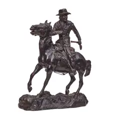 Robert Scriver, Frontier Scout, bronze with brown patina