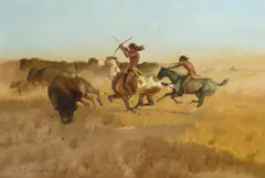 Jack N. Swanson, The Downed Bull, oil on Masonite