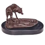 The Last Laugh by Charles Marion Russell, bronze with brown patina, sold Nov 2022