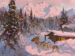 Ellen Henne Goodale, Alaskan Landscape, oil on canvas