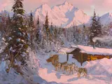 Ellen Henne Goodale, Alaskan Landscape, oil on canvas