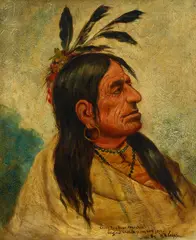 Henry Herman Cross, Chief Red Bear, Arapahoe, oil on canvas