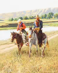 Don Prechtel, We Proceed On, oil on Masonite