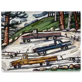 David Bates, Trucks and Trailers, 1991, oil on canvas