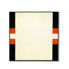 Ego I Go, #15 1975 by Frederick Hammersley, oil on canvas in artist's frame, sold Sep 2022