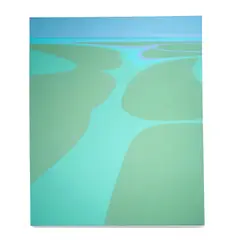 Helen Lundeberg, Waterways, 1967, acrylic on canvas