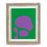 Frederick Hammersley, Fat free, #16 1987, oil on rag paper on linen on wood in artist's frame