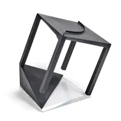 Tony DeLap, Eusapia, 1988, bronze with black patina on an acrylic base