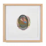 Larry Bell, FR-EL #449, 1997, aluminum and silicon monoxide collage on paper