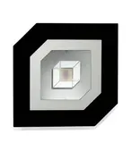 Larry Bell, Lux III, 1971, silkscreen, mirror and canvas