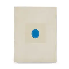 Robert Therrien, No title (blue oval panel), 1994, watercolor on paper on panel
