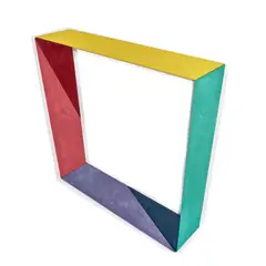 Pastel Frame (PTN 1019) by Ronald Davis, 1996, encaustic wax and pigment on birch plywood, sold Sep 2022